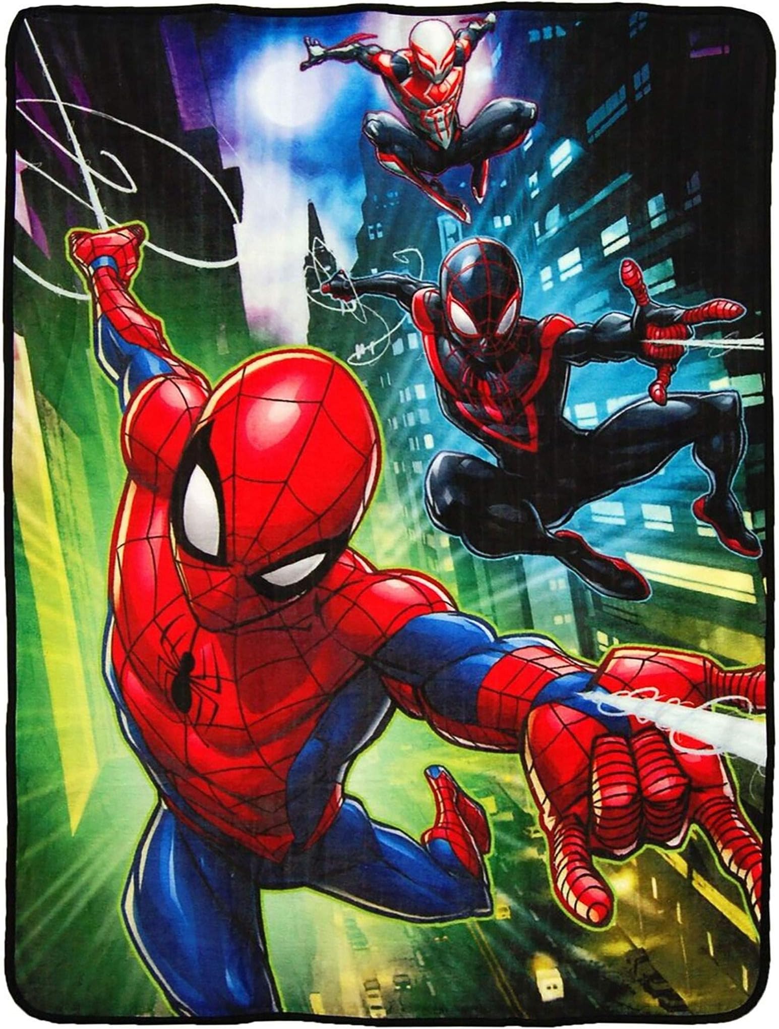 Northwest The Company Spider-Man,Swing City Micro Raschel Throw Blanket, 46" x 60", Multi
