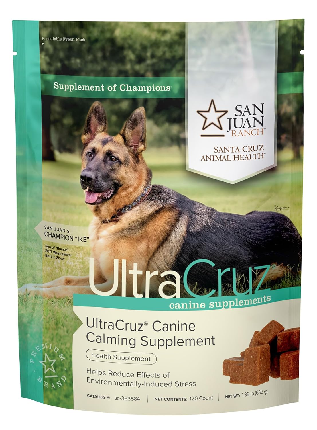 UltraCruz-sc-363584 Canine Calming Supplement for Dogs, 120 Tasty Chews