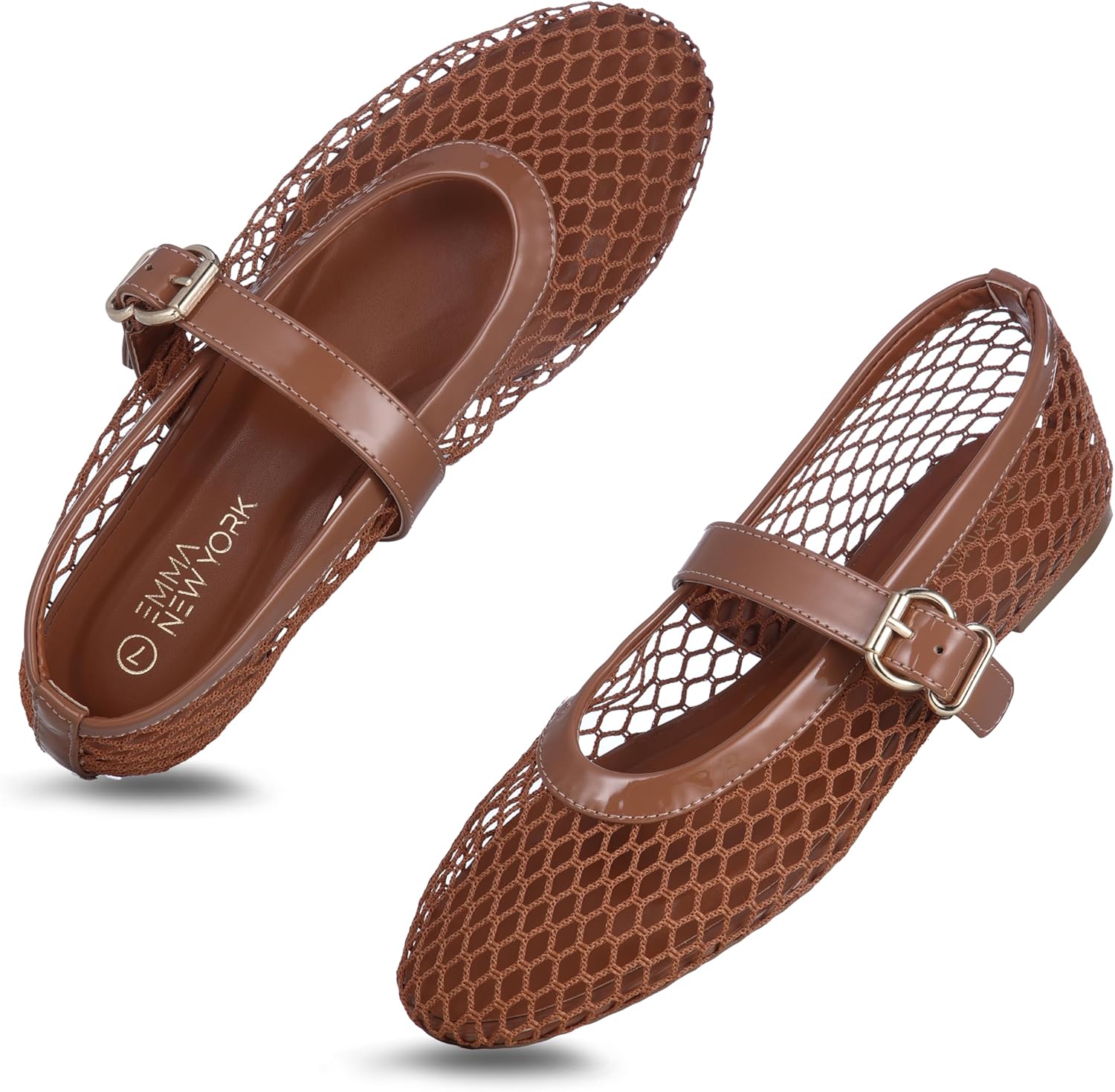 Women’s Ballet Flats - Breathable Fishnet Design