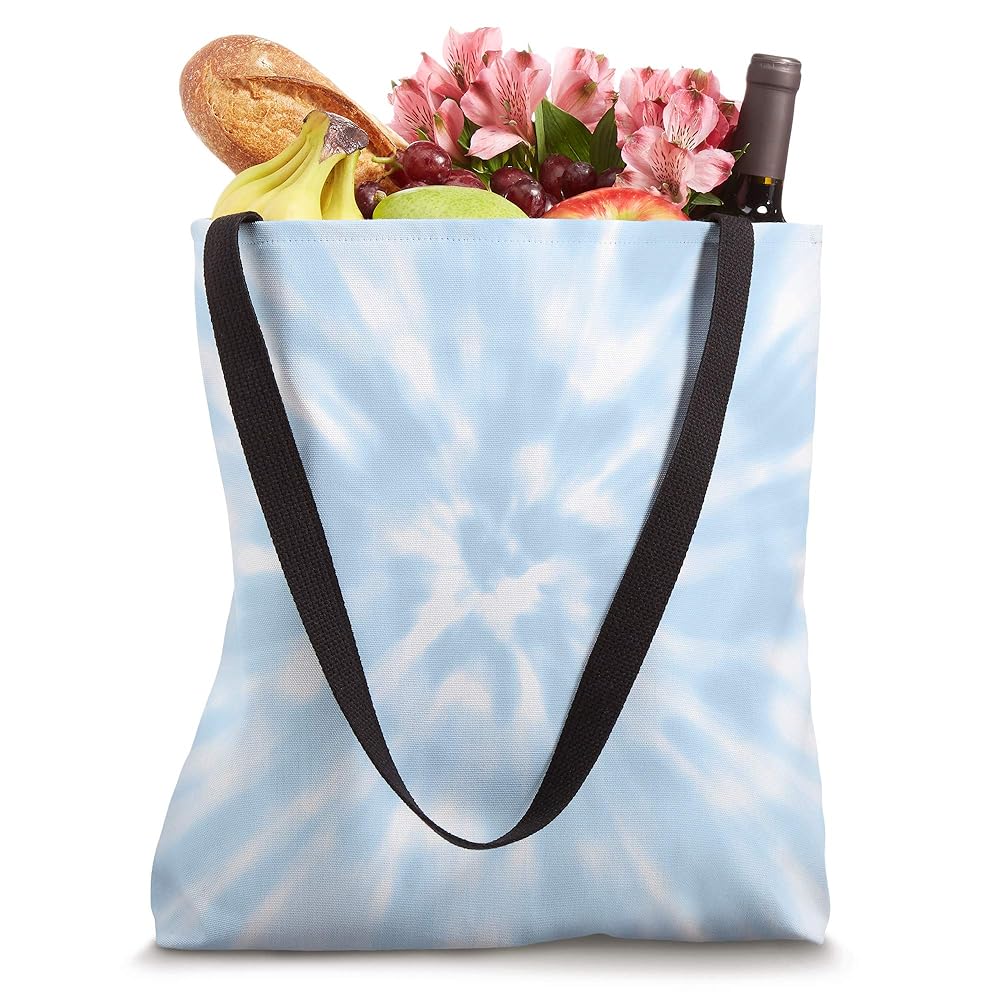 Amazon.com: Aesthetic Light Blue Pastel Tie Dye Tote Bag