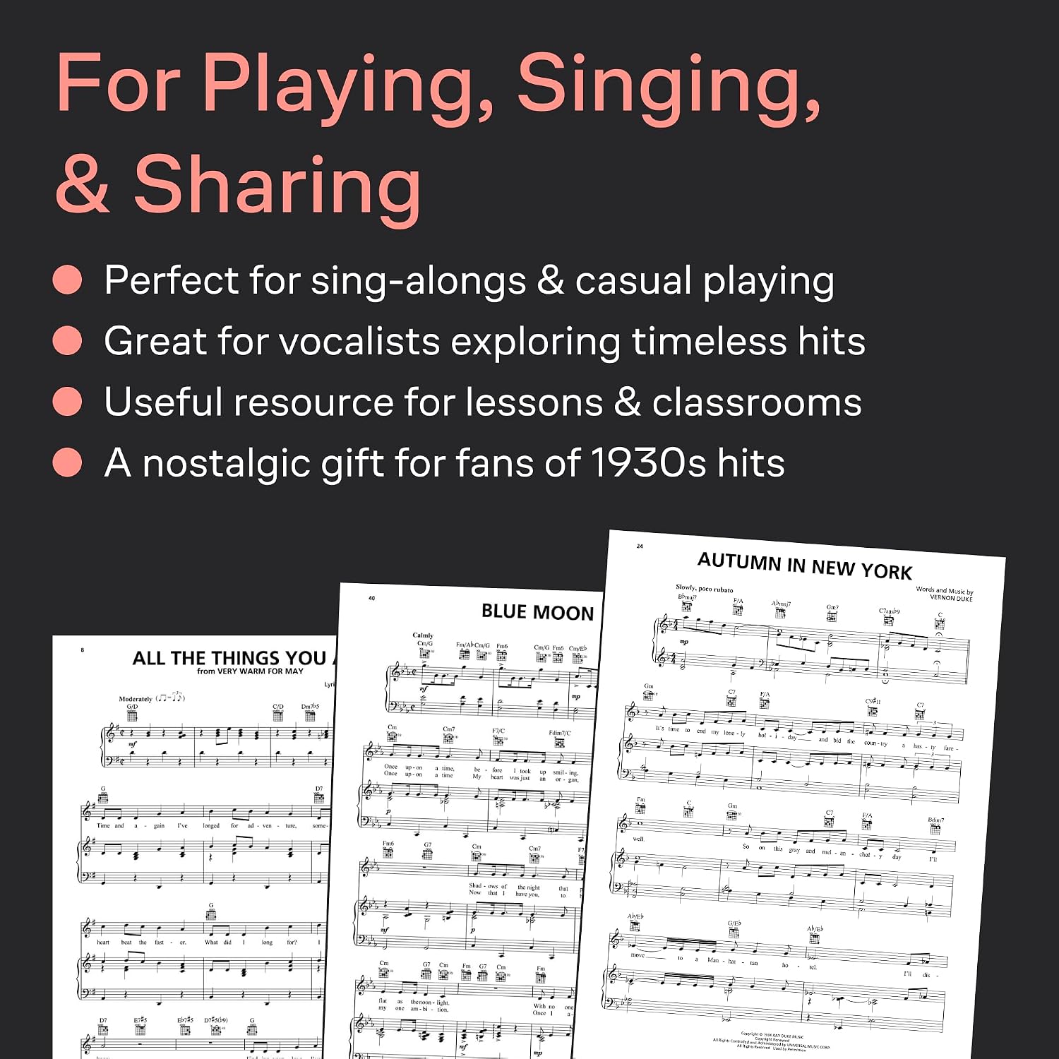 Songs of the 1930s: The New Decade Series with Online Play-Along Backing Tracks | Piano Vocal Guitar Songbook with 100 Standards, Jazz Favorites, and Classic Pop Songs Collection Edition