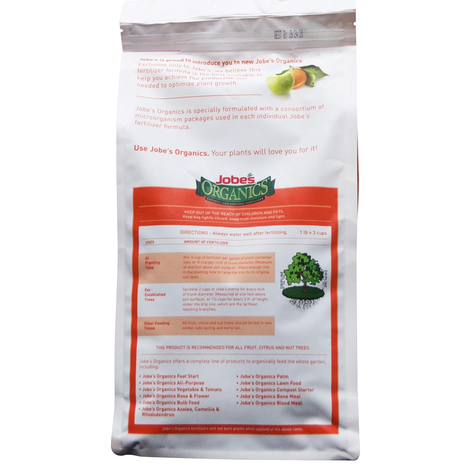 Jobe’s Organics Granular Garden Fertilizer, Easy Plant Care Fertilizer for Fruit and Citrus Plants and Trees, 4 lbs Bag image 3