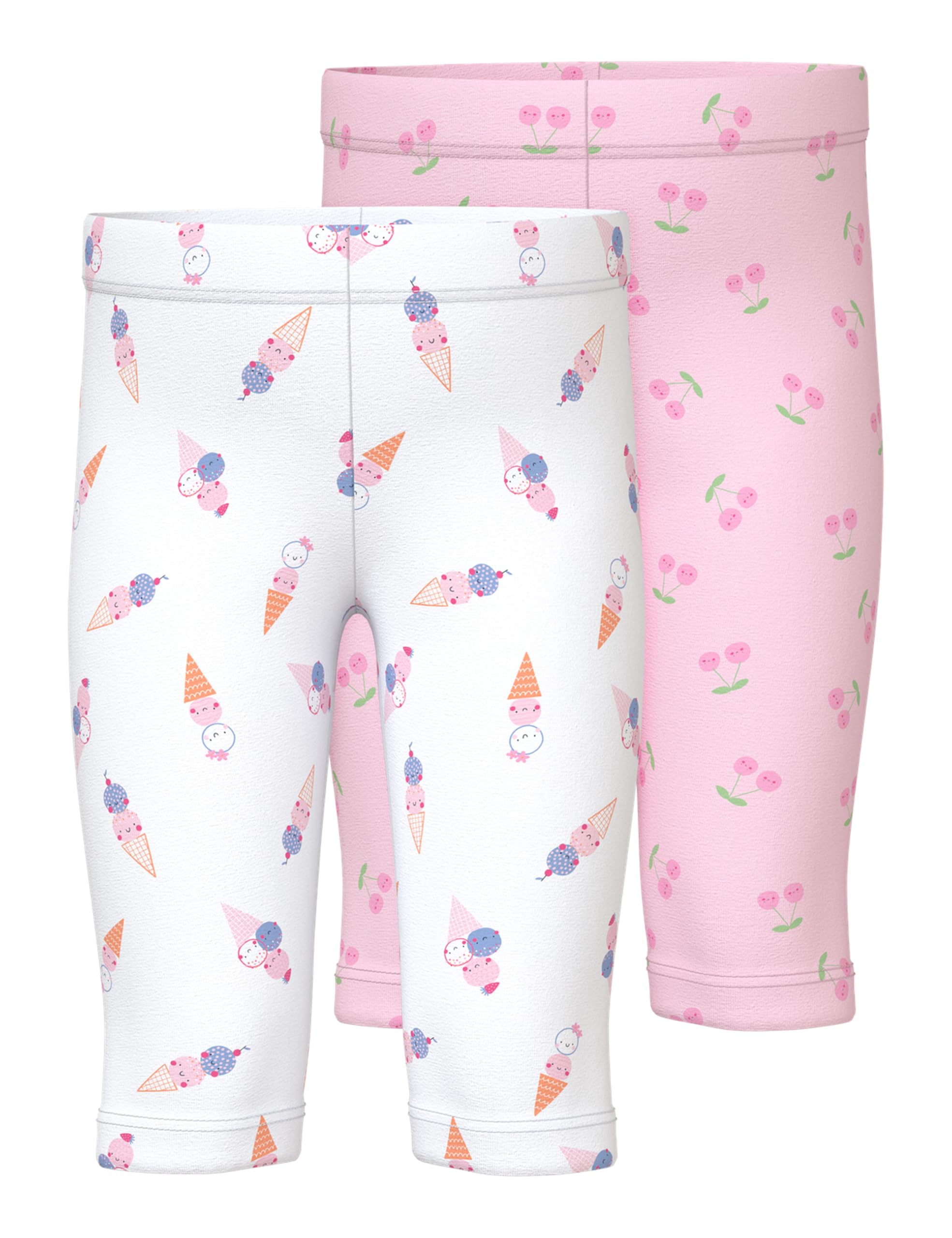 NAME IT Mädchen Nmfvivian 2P AOP Capri Legging (2er Pack)