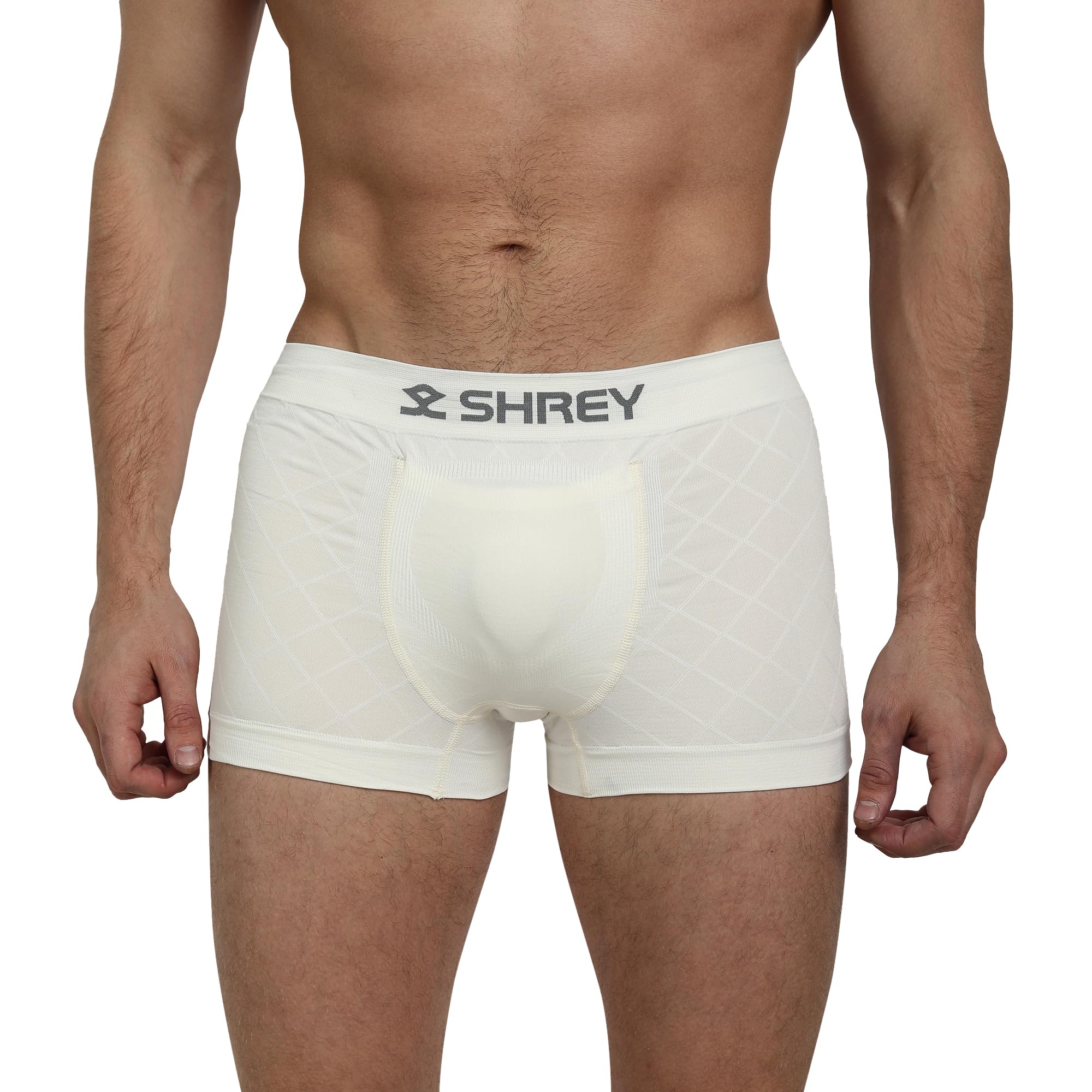 SHREY Athletic Supporter Trunk for Men's Boys (in, Alpha, S, Regular) Off White