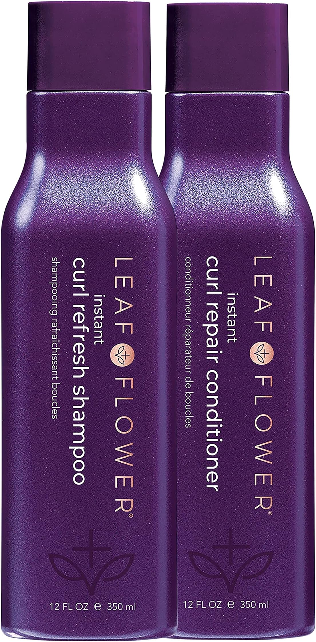 Leaf & Flower Instant Curl Refresh Shampoo & Curl Repair Conditioner 12 oz Duo