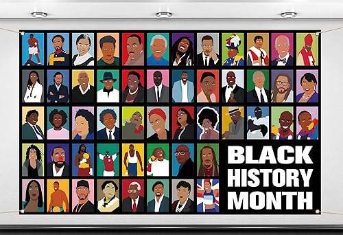 Miniatura 1 de Nepnuser Telón de fondo de cabina de fotos del mes de la historia negra, decoración de celebración del patrimonio afroamericano, decoración de pared