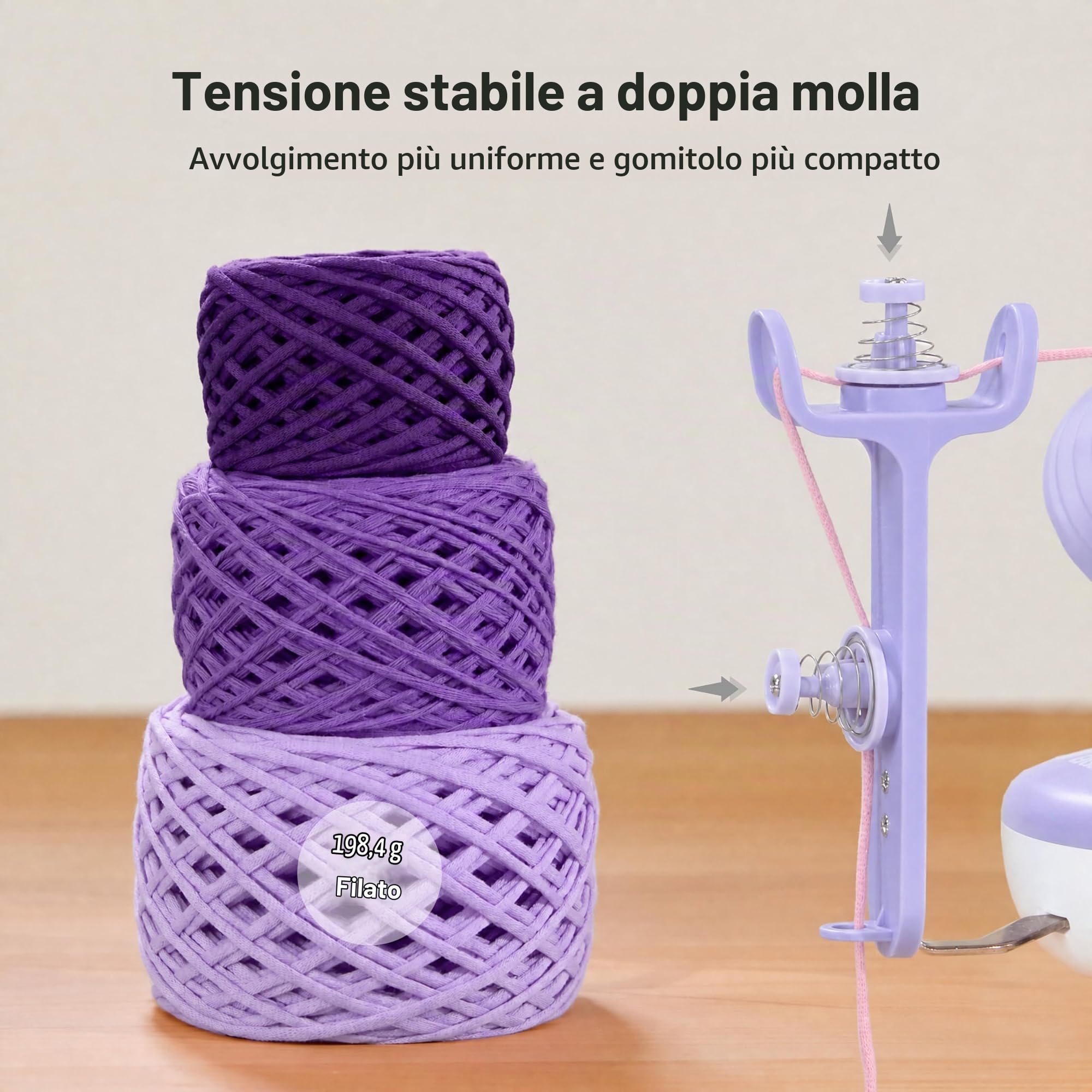 Caydo Gomitolatore Elettrico, Automatico Avvolgitore Maglieria Uncinetto