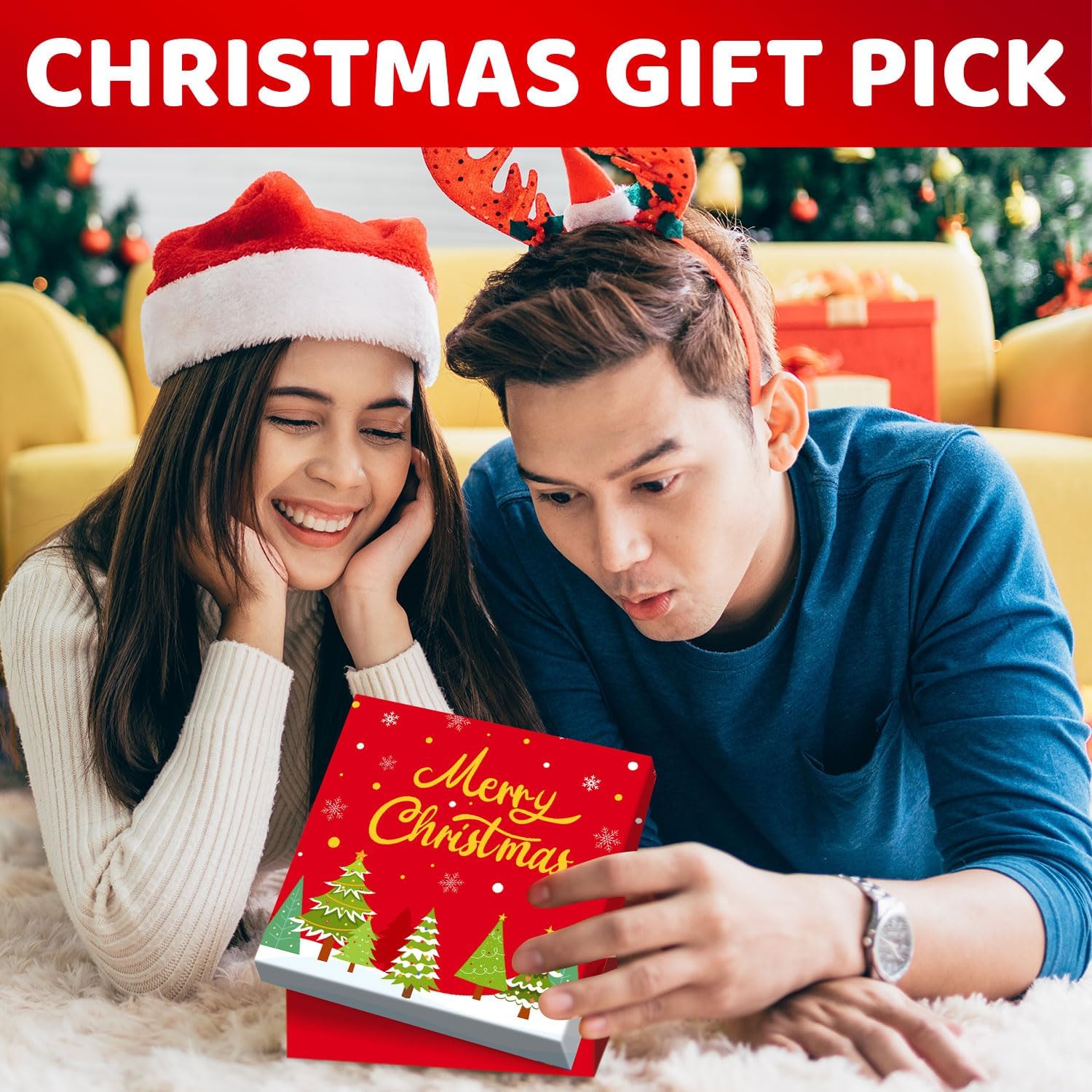 HAPPYPOP Christmas Socks for Adult - Gingerbread Snowman Jolly Gifts with Merry Xmas Cards - Image 2