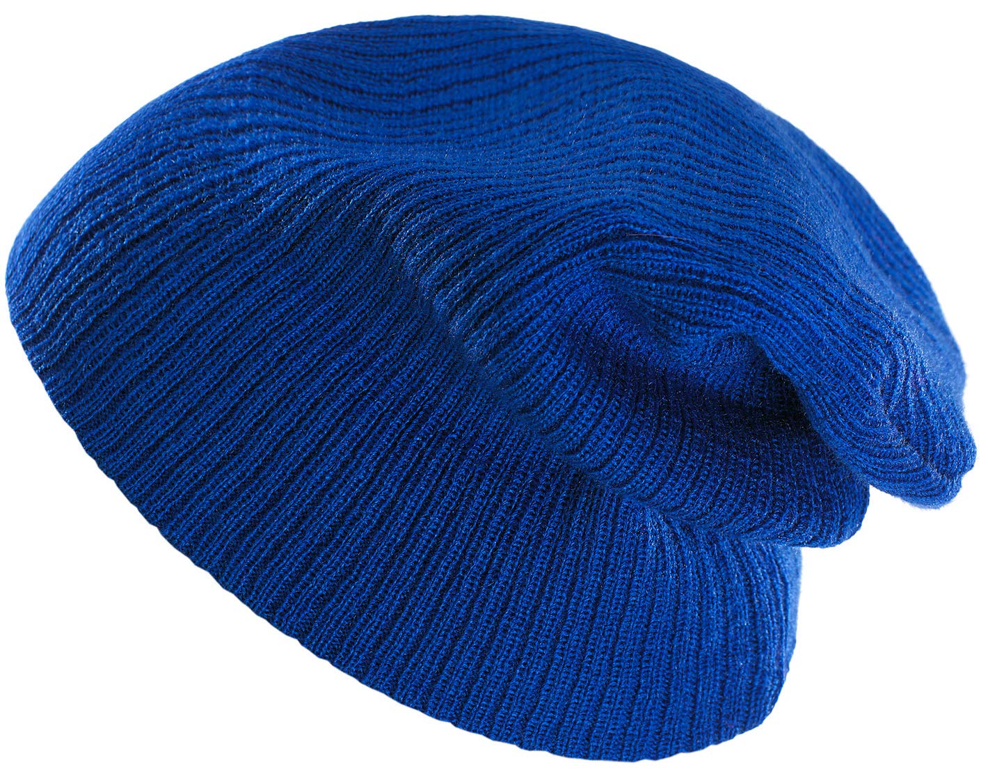 4Sold Unisex Blue Slouch Winter Beanie Hat Plain Beanie Ski Winter Hat Design In Uk (Blue)