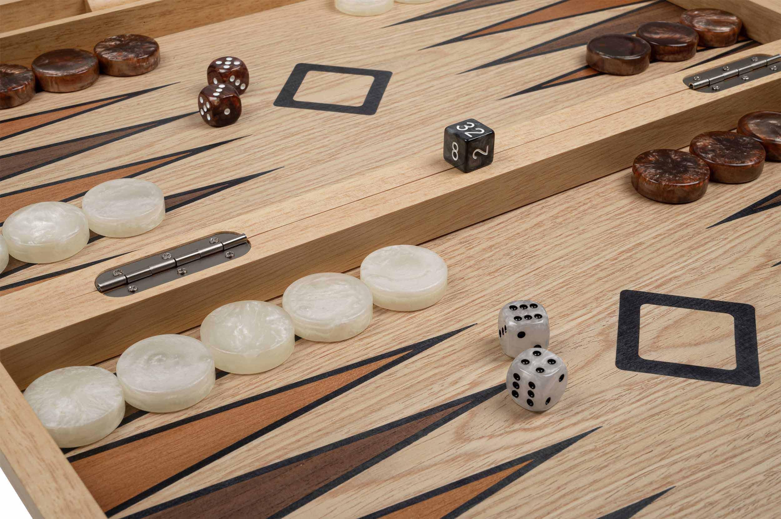 Philos GmbH & Co. KG Backgammon Sifnos grande con chiusura magnetica e intarsi in legno
