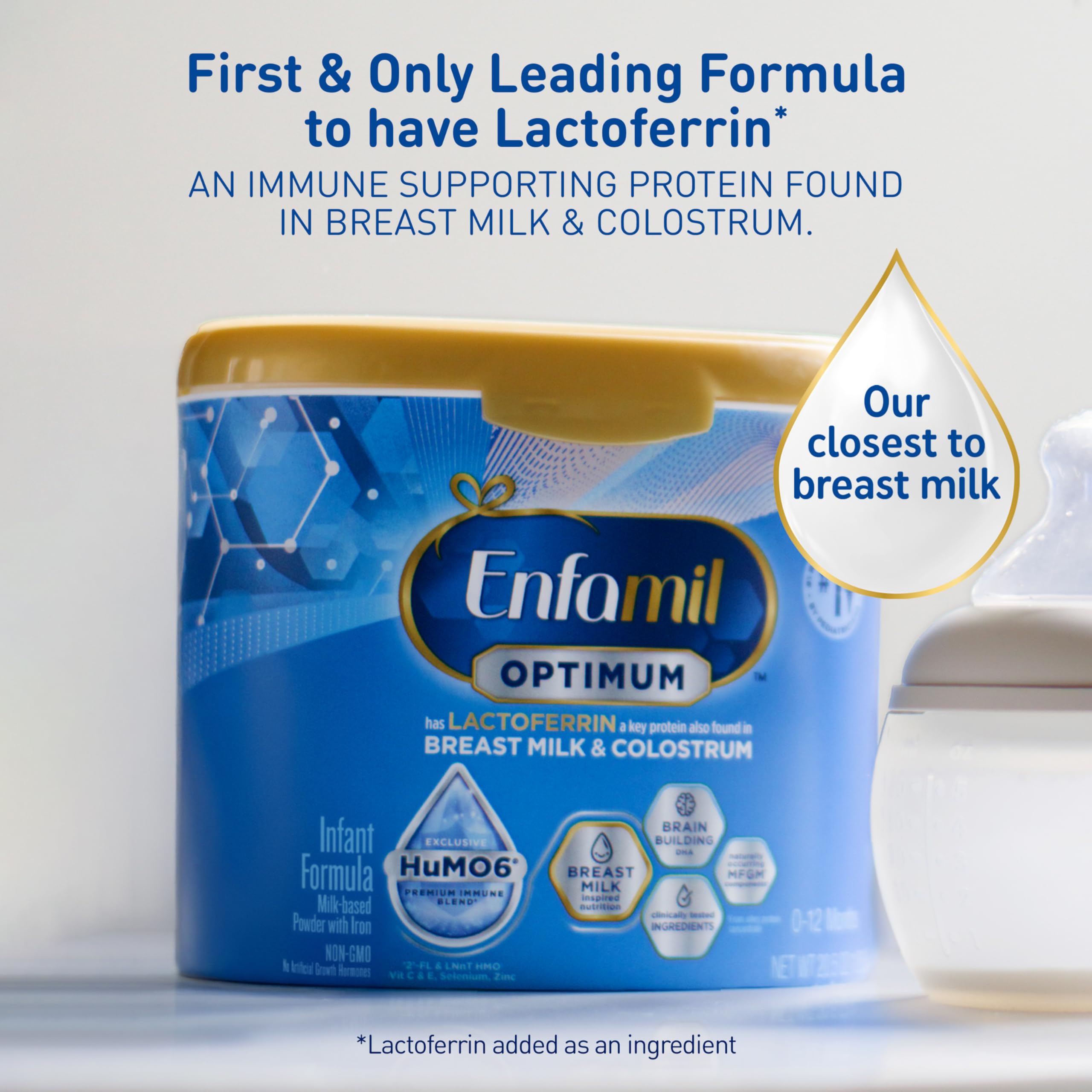 Enfamil Optimum Enspire Our Closest Formula to Breast Milk Immune-Supporting Lactoferrin and Brain-Building DHA Baby Formula 30 Oz Refill product thumbnail 5
