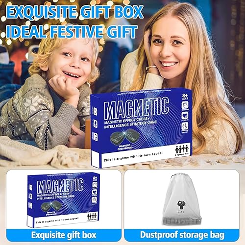 Miniatura 7 de Juego de ajedrez magnético - Nuevo juego de mesa divertido 2024, juego de estrategia magnética para niños y adultos con imanes, divertido juego de