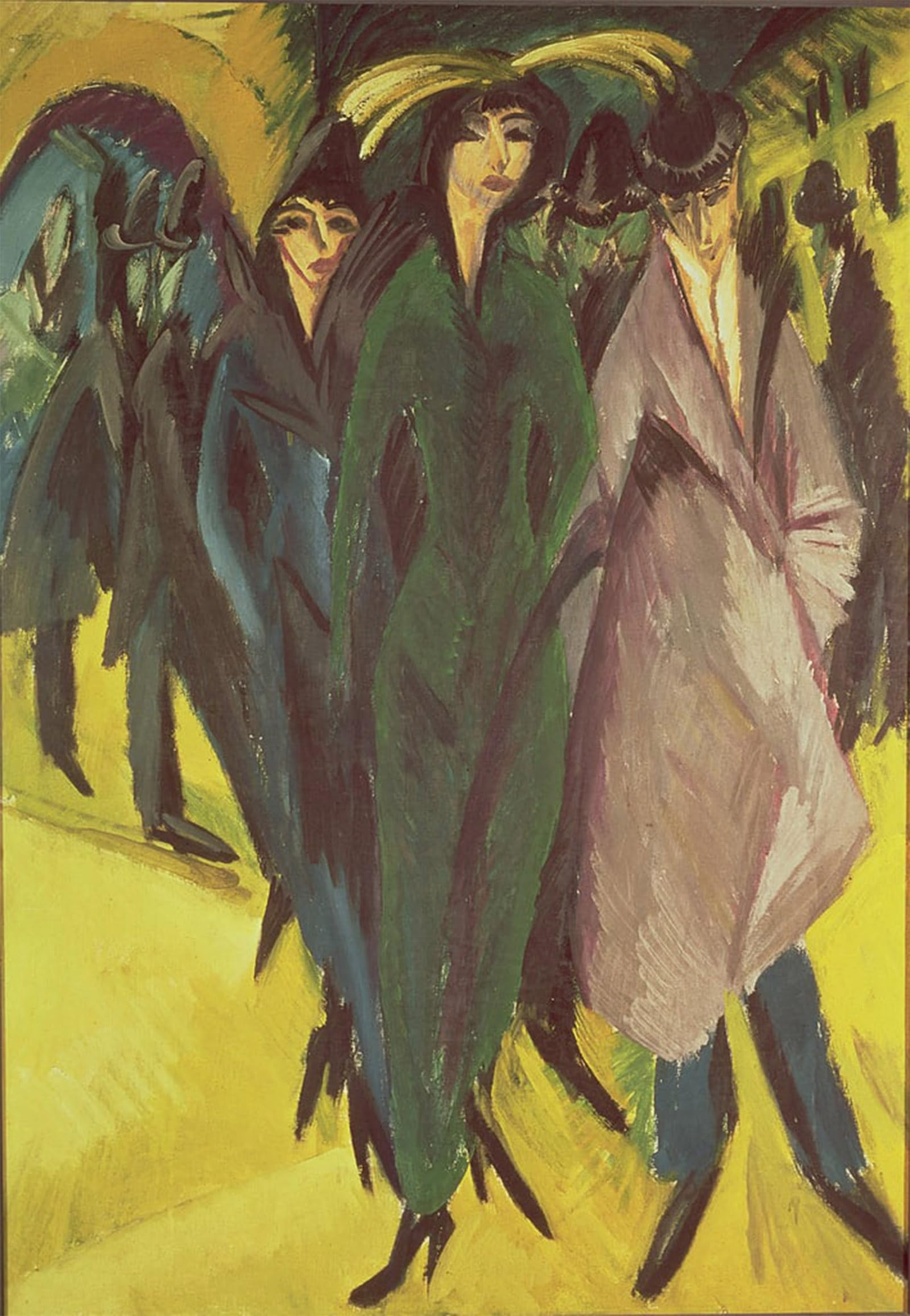 Tableaux Graffiti Art Mural Kirchner : Impression Moderne 60x90cm pour Salon