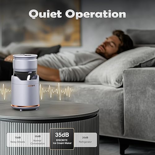 Miniatura 3 de Máquina para hacer helados, mini máquina eléctrica de alta calidad con funcionamiento de bajo ruido, recargable, perfecta para gelato, sorbete y