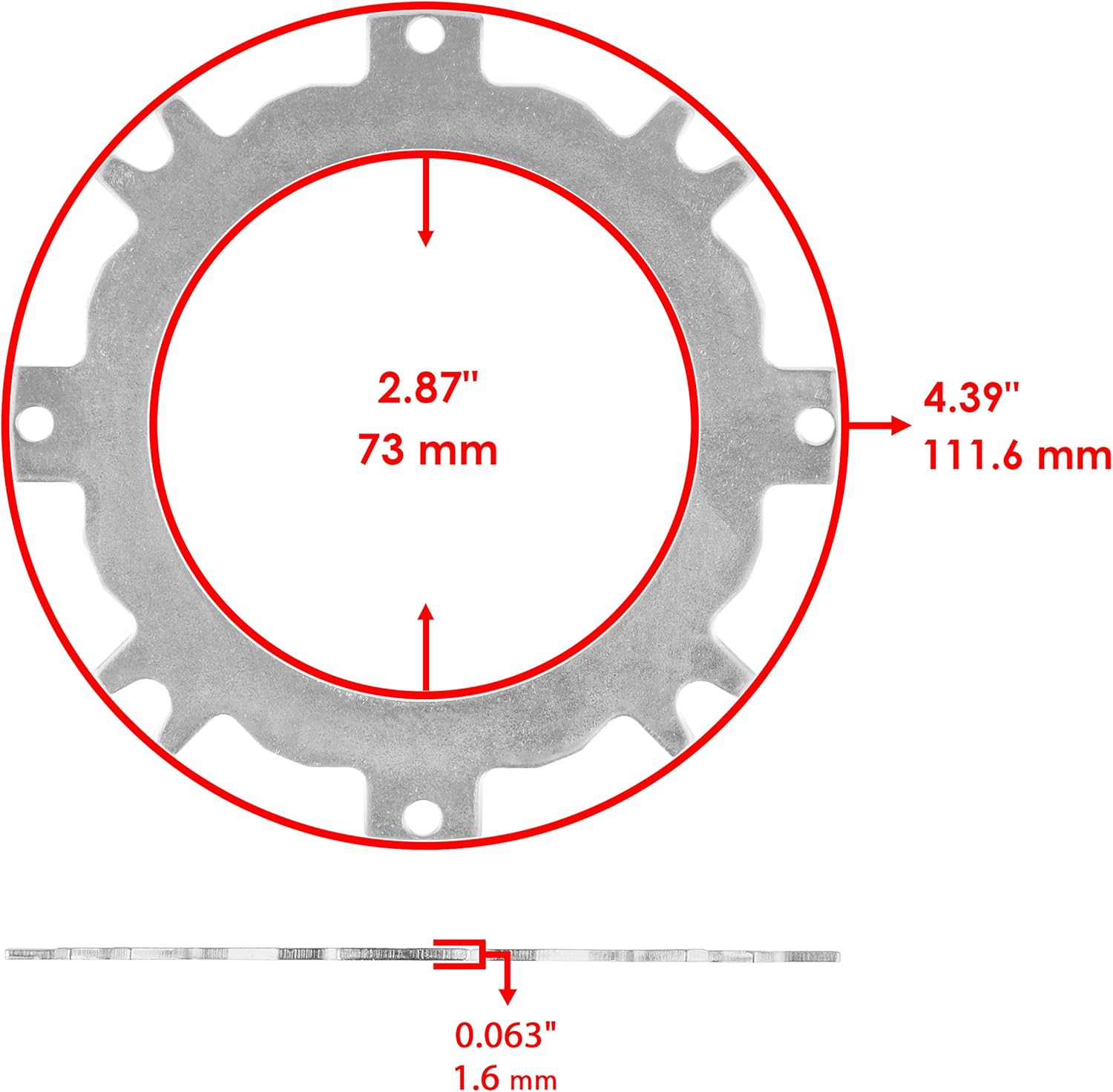 Caltric Clutch Friction w/Steel Plates & Springs/Gaskets Kit Compatible with Honda XR70R 1997-2003 / XR50R 2000-2003 / CT70 Trail 1977-1994 / CRF50F 2004-2023 / CRF70F 2004-2012 / Z50R 1988-1999