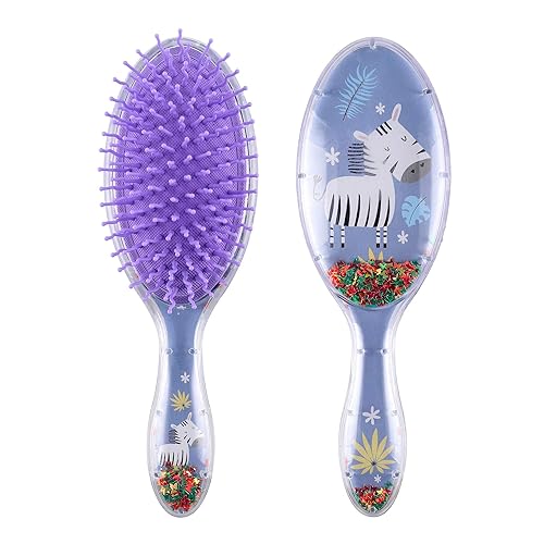 Aethland Cepillo desenredante para cabello rizado, cepillo desenredante para niños, sin dolor, cepillo suave para cabello rizado, se desliza a