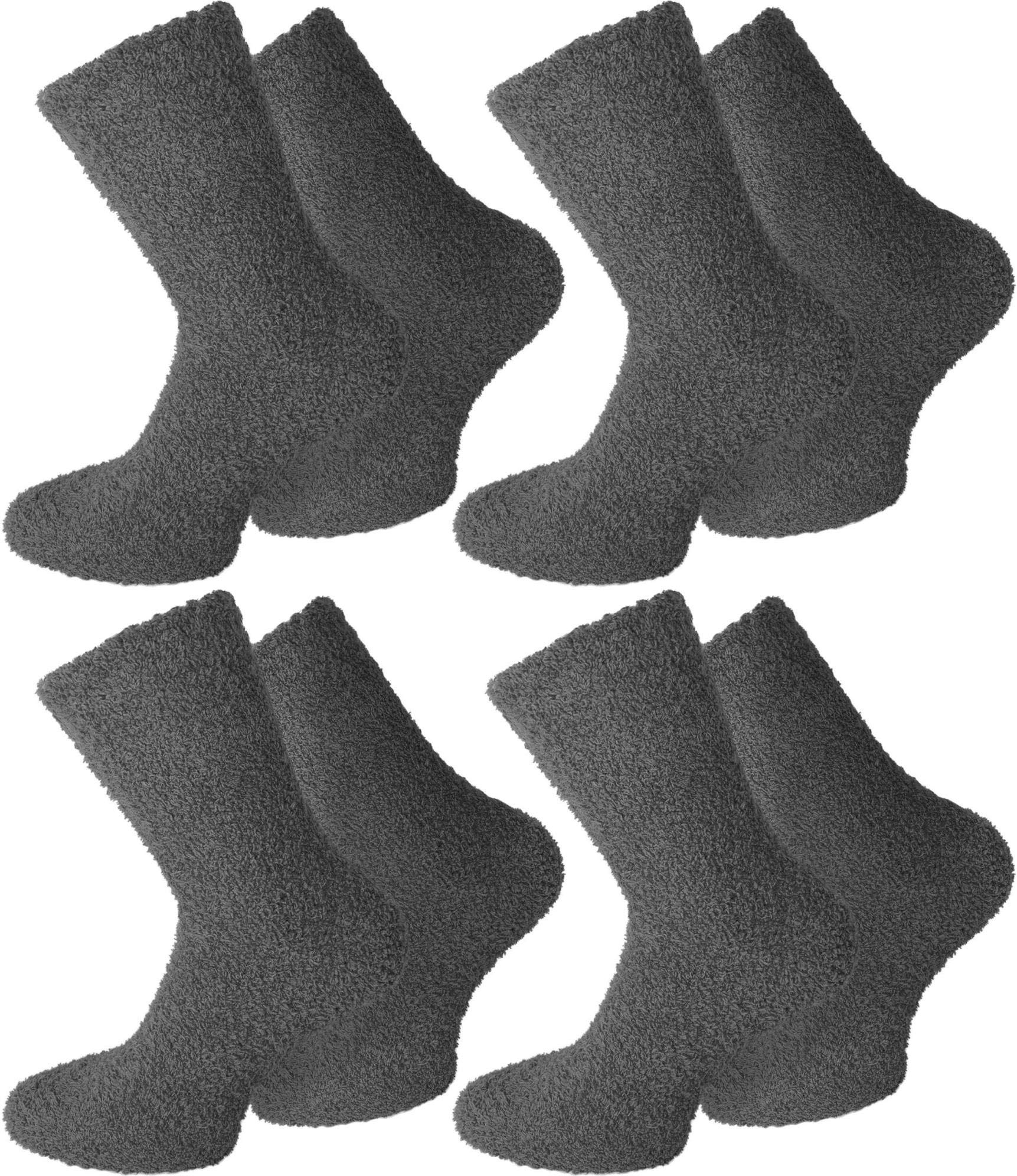 normani 4 Paar Flauschig weiche Kuschelsocken