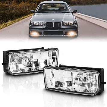 Fog Lights Lamps for 1992 1993 1994 1995 1996 1997 1998 1999 BMW M3 E36 318i 318is 318ti 320i 323i 323is 325i 325is 328i 328is 3 Series Original Design, 1 Pair, w/H1 Bulbs