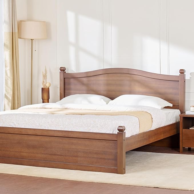 Home Centre Cleopatra Mahogany Wood Queen Bed Brown Amazon.in Home