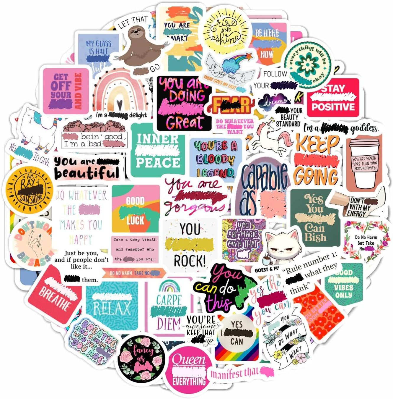 Cuss Words Inspirational Stickers