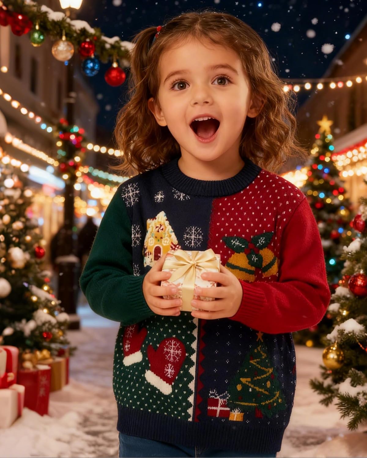 SANMIO Toddler Baby Boys Girls Deer Christmas Cardigan Sweater Long Sleeve Button-up Coat 6M-4T - Image 2