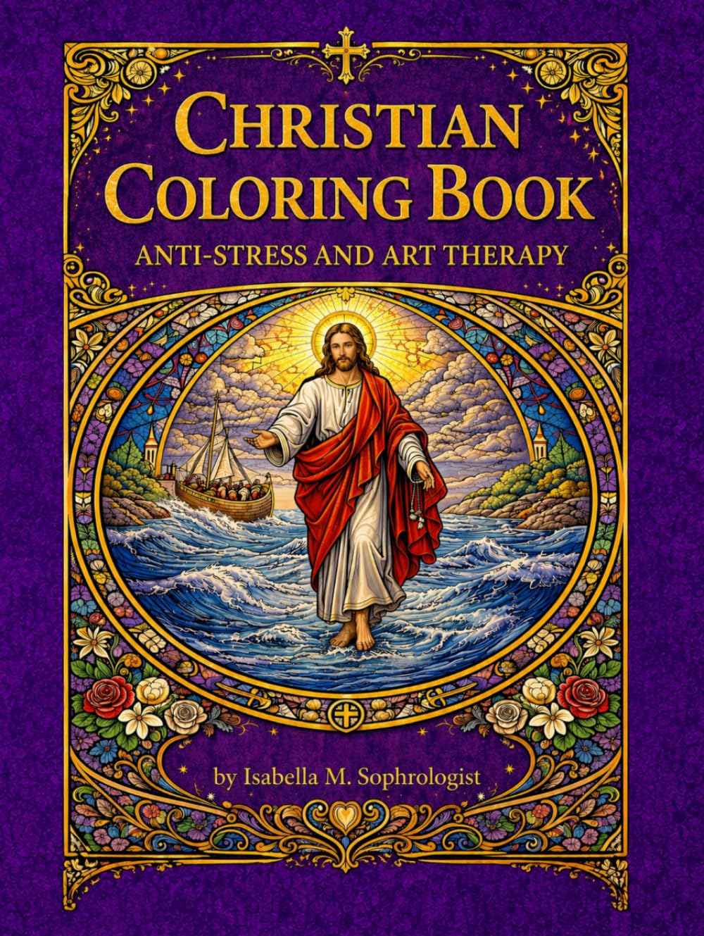 Christian Coloring Book: anti-stress and art-therapy / Meditate with holy verses, psalms, biblical passages, and Christian saints.