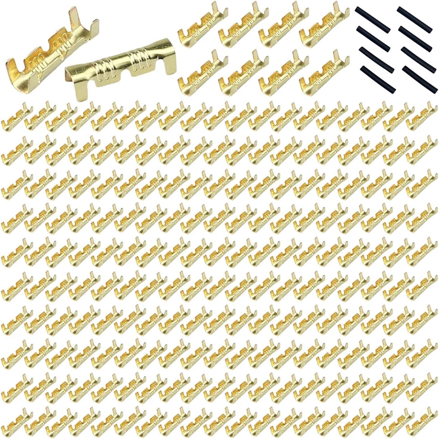 100/200Pcs Tab Cold Inserts Terminals 453 U Type 0.3-1.5mm2 Pressing Button Quick Connect Terminal Dual Interface(200Pcs)
