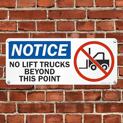 Miniatura 4 de Lyle Seguridad Señal Legend No Aviso Ascensor camiones NegroAzulRojo sobre Blanco 1