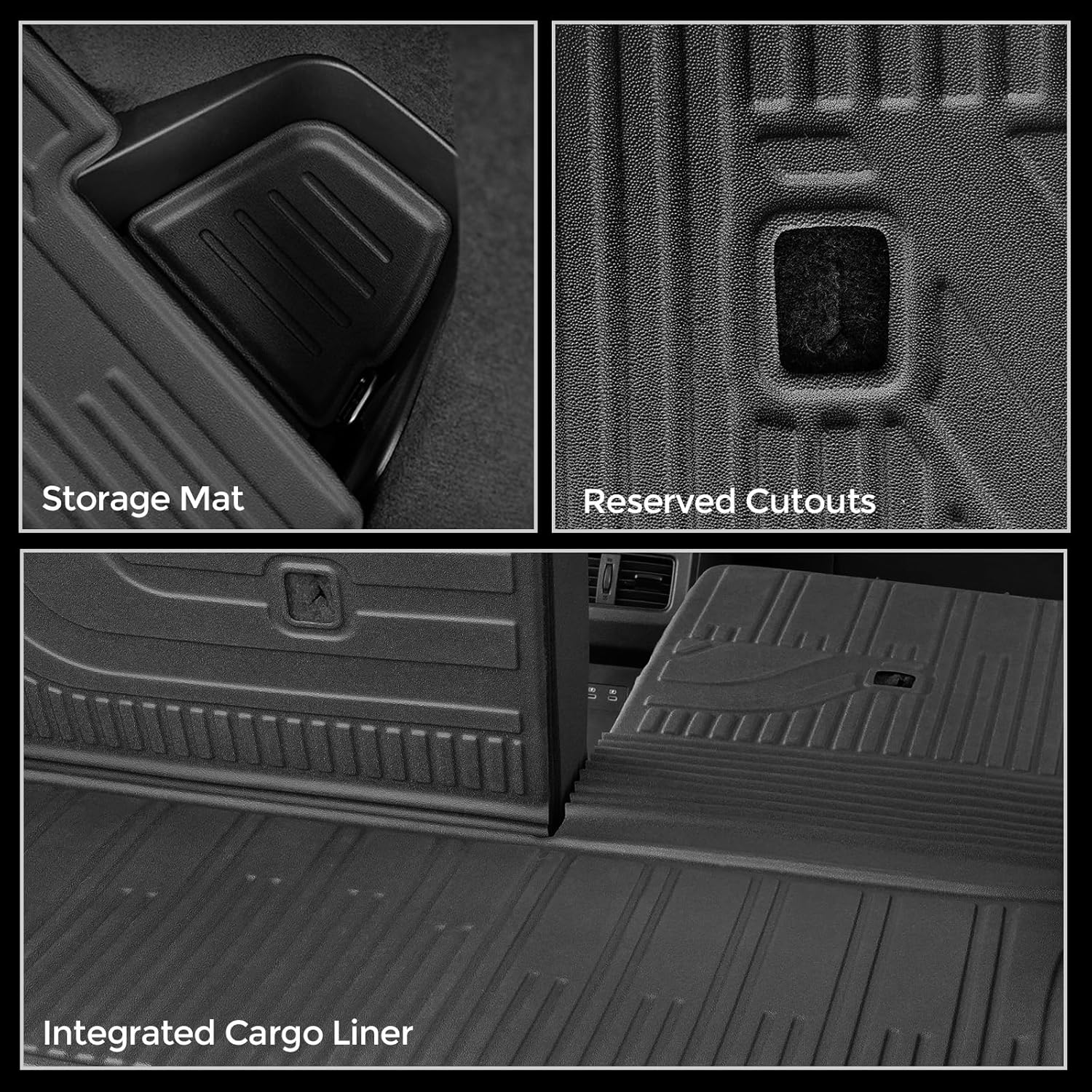 Cargo Mat for Nissan Rogue 2026 2025 2024-2021 Accessories, Full Coverage All Weather Trunk Cargo Liner with Backrest Protectors & Storage Mats