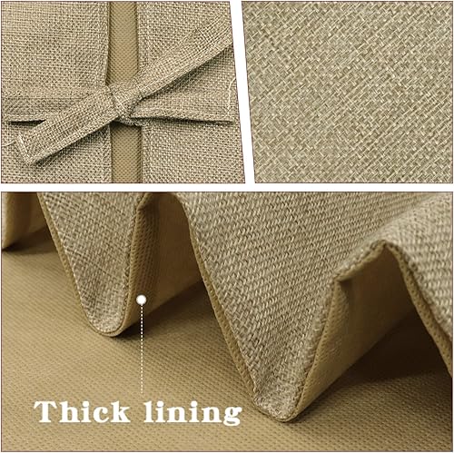 Miniatura 4 de Ivenf Christmas Tree Skirt, 36 inches Small Double-Layer Burlap Plain Tree Skirts, Rustic Jute Tree Skirt for Xmas Holiday Home Decor, Fall Winter