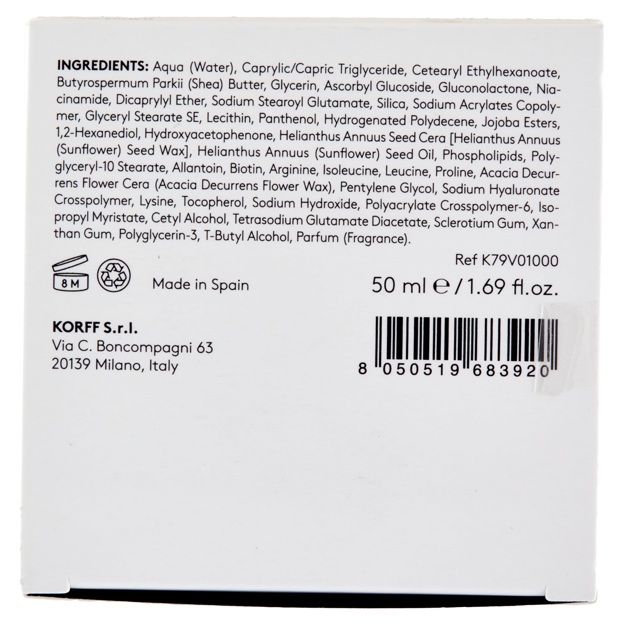 Korff Supreme Pro krem do twarzy, odnawiający i przeciwzmarszczkowy, z kwasem hialuronowym, do wszystkich rodzajów skóry, opakowanie 50 ml