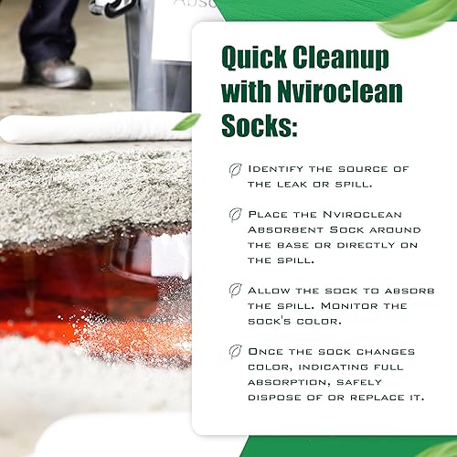 Miniatura 4 de Marine Spill Sock for Spills on Water Cleanup - Calcetines desechables absorbentes para todas las fuentes de agua, paquete de 3 - Fabricado en