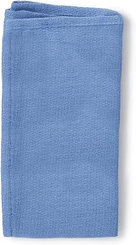 Miniatura 8 de McKesson O.R. Toallas, desechables, algodón, tejido liso, prelavadas, de un solo uso, no estériles, azul, 17 x 27 pulgadas, 100 toallas, 1 paquete