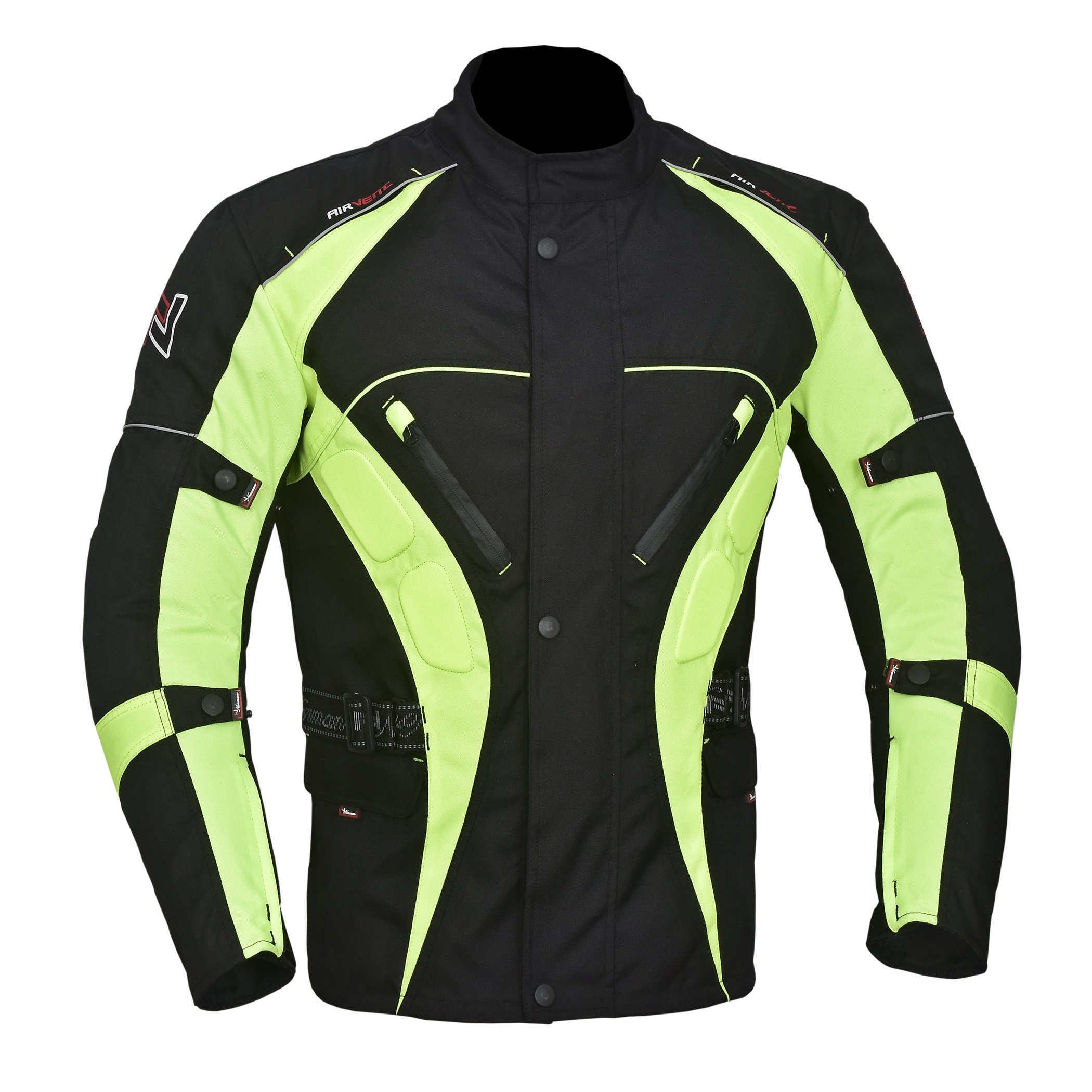 NORMAN Men's Motorcycle Motorbike Jacket Biker Waterproof Textile CE Armoured (as8, alpha, xx_l, regular, regular, HI-VIS)