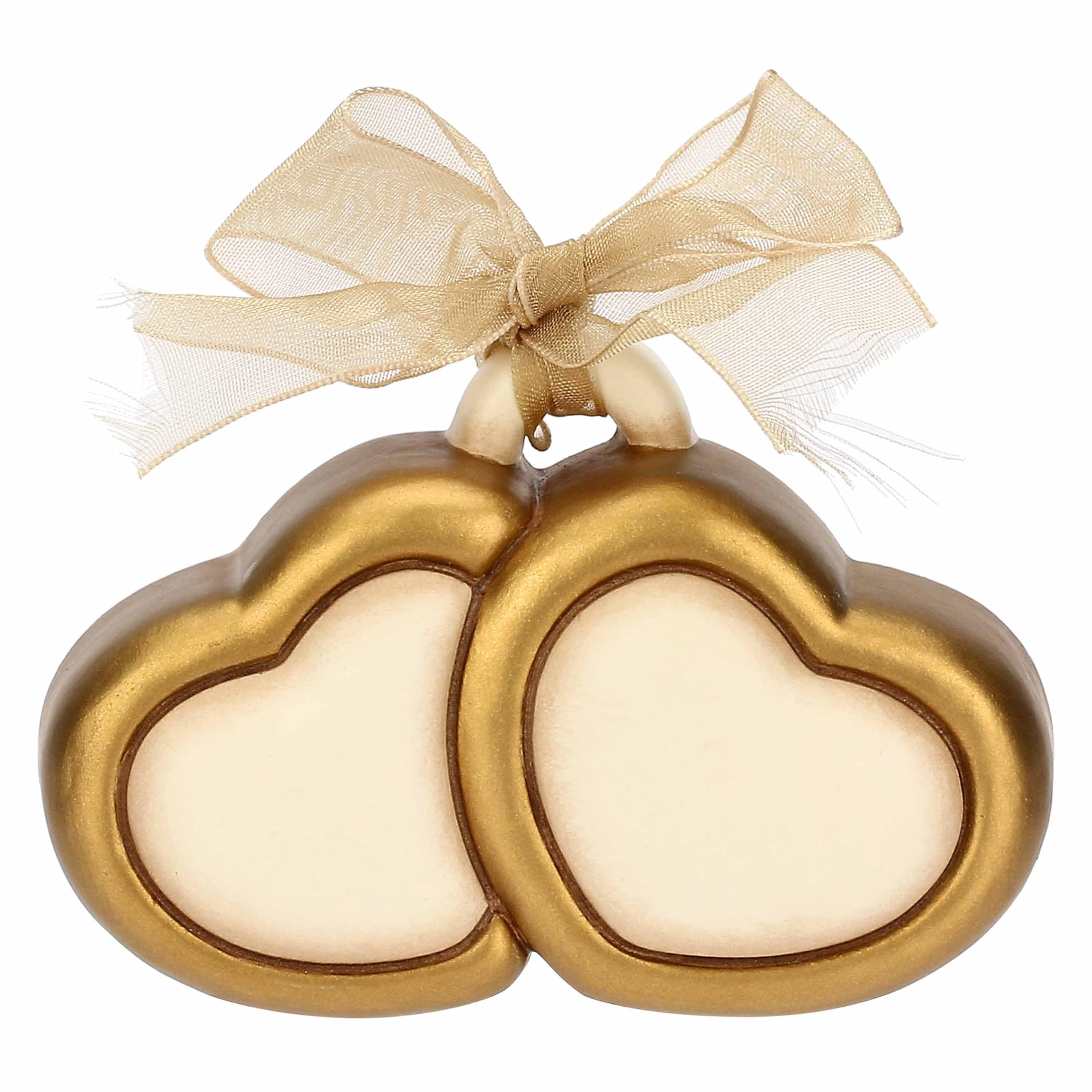 THUN - Mini Tile Pair of Hearts - Ceramic - Favour Collection - 8.6 x 5.5 x 2.8 cm