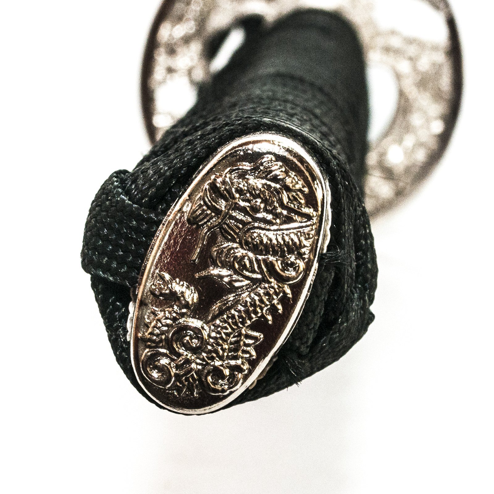 KATANA ORNAMENTALE SPADA GIAPPONESE PER ARREDAMENTO NERA DRAGONE CON DRAGO BLACK DRAGON IN METALLO