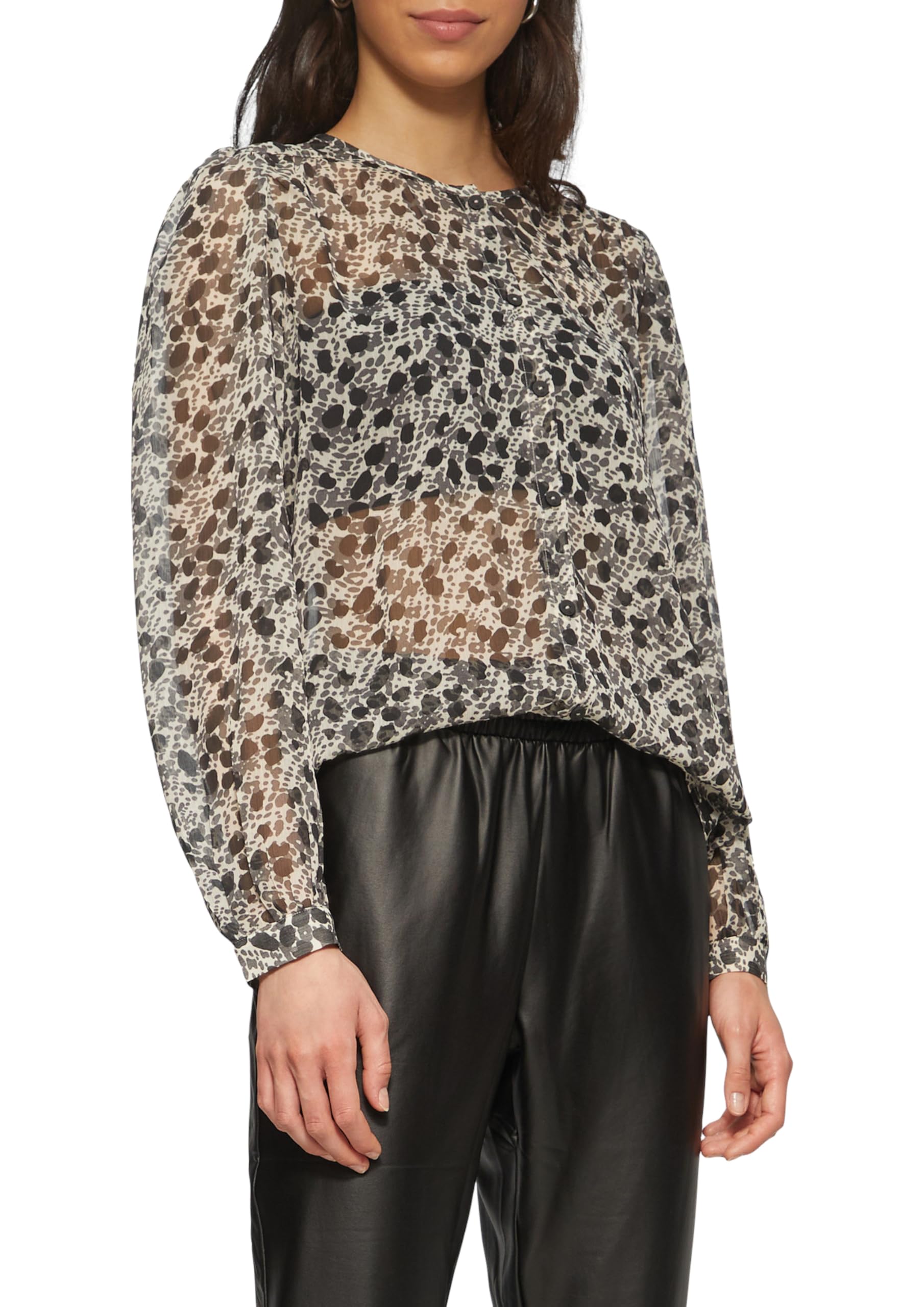 Chiffonbluse mit All Over Print