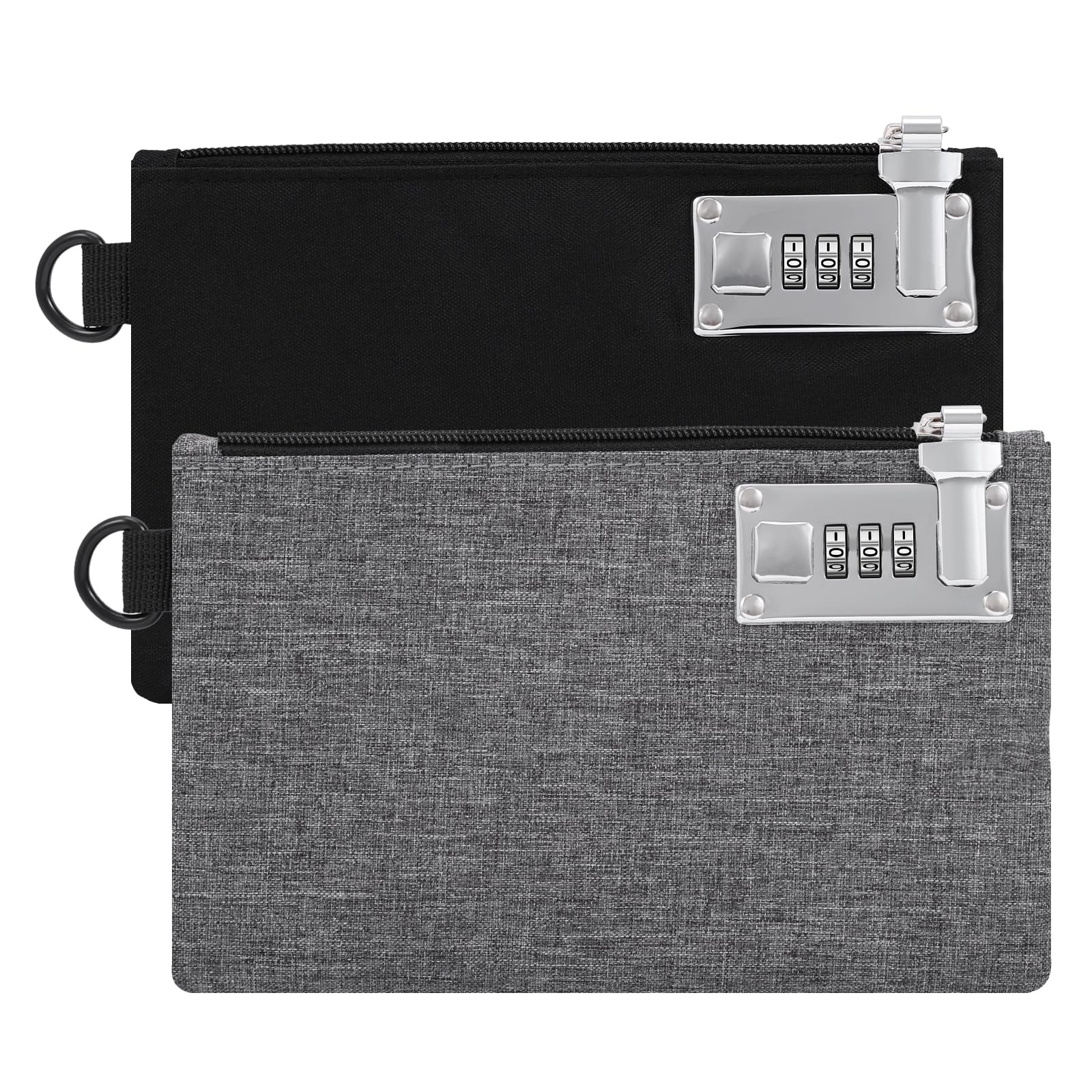 Sac à argent étanche avec serrure ORIA lot de 2 pochettes ignifuges 21x13cm