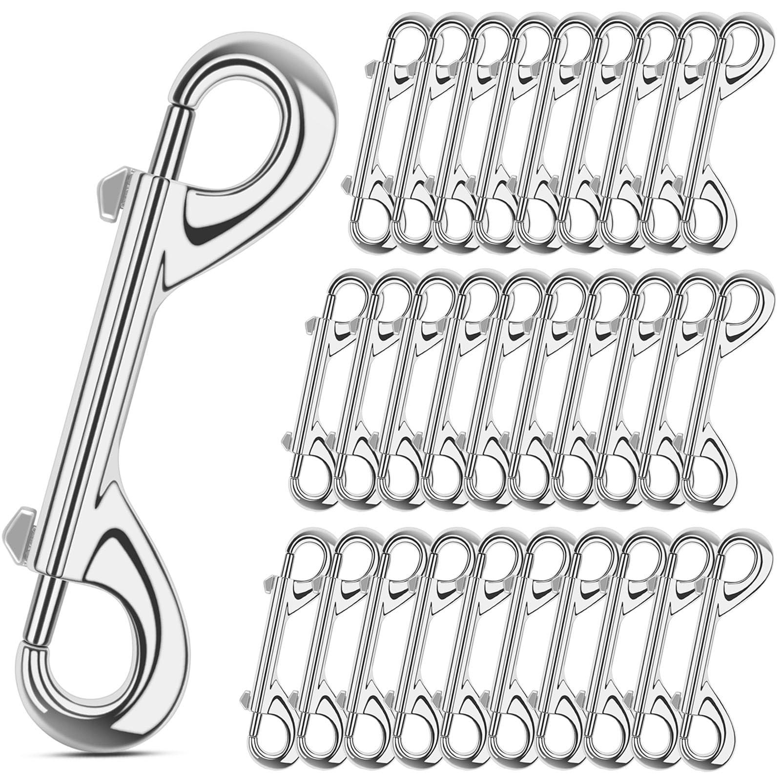 ERKOON Ganci a scatto a doppia estremità da 10,2 cm, clip in lega di zinco