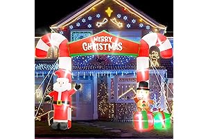 12 FT Christmas Inflatables, LED Lighted Christmas Arch Inflatable Decorations, Blow Up...