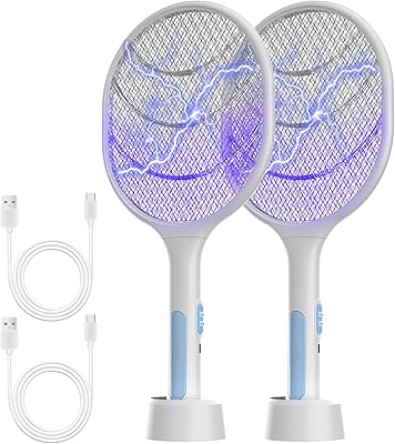 Amazon.com : Solar Bug Zapper Outdoor Garden Flame Mosquito Zapper 3 in ...