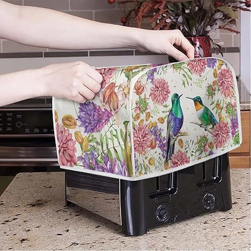 Vista 94 de Dreaweet Funda para tostadora de dibujos animados Kawaii Toast, de poliéster, se adapta a la mayoría de tostadoras de ranura larga de 4 rebanadas