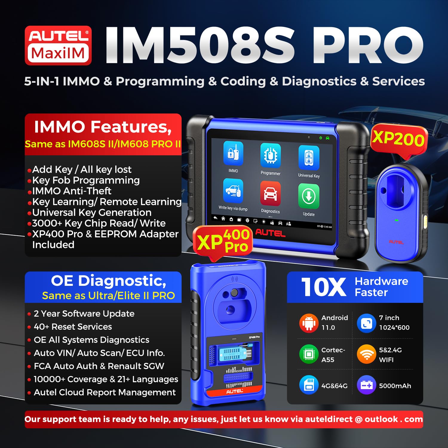 Autel Schlüssel Programmierer MaxiIM IM508S PRO mit XP400 PRO, 3K+ Tests