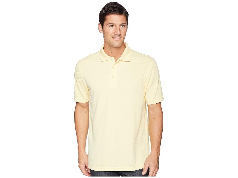 

BUGATCHI Short Sleeve Polynosic Polo (Lemon) Men's Clothing, Yellow