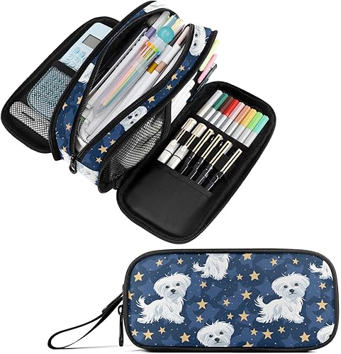 Miniatura 28 de Fustylead Estuche transparente de gran capacidad para lápices, bolsa de maquillaje multiusos, bolsa organizadora de almacenamiento para oficina