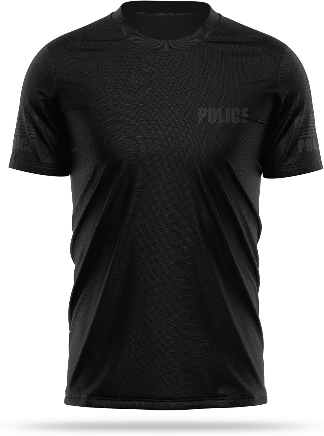 Police Utility Shirts for Men - USA Patriotic Lightweight Tee - Micro Polyester, Moisture-Wicking Quick-Dry Comfort.