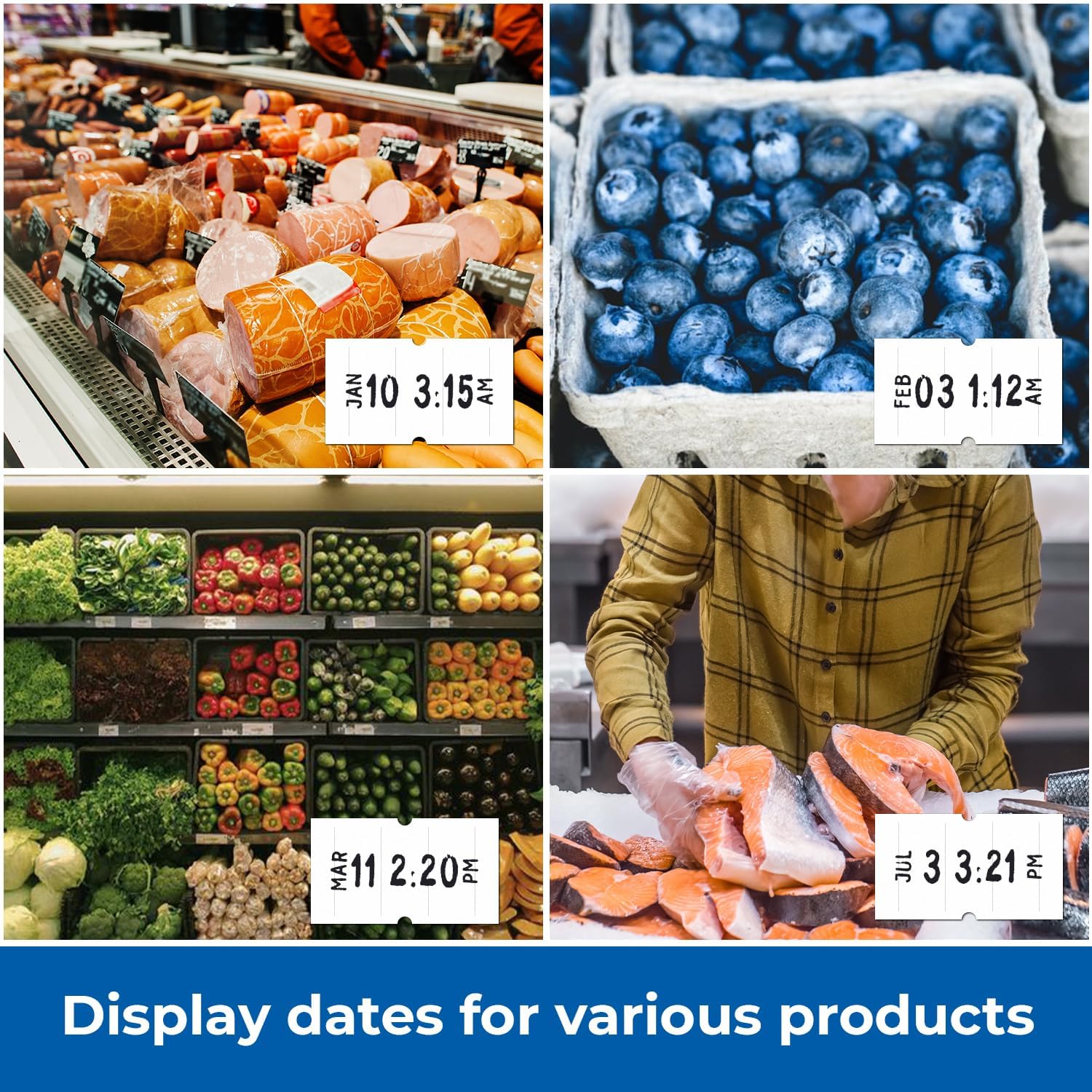 Snapklik.com : Pro 1 Line Date Label Gun Kit, Includes 8 Digits Date ...