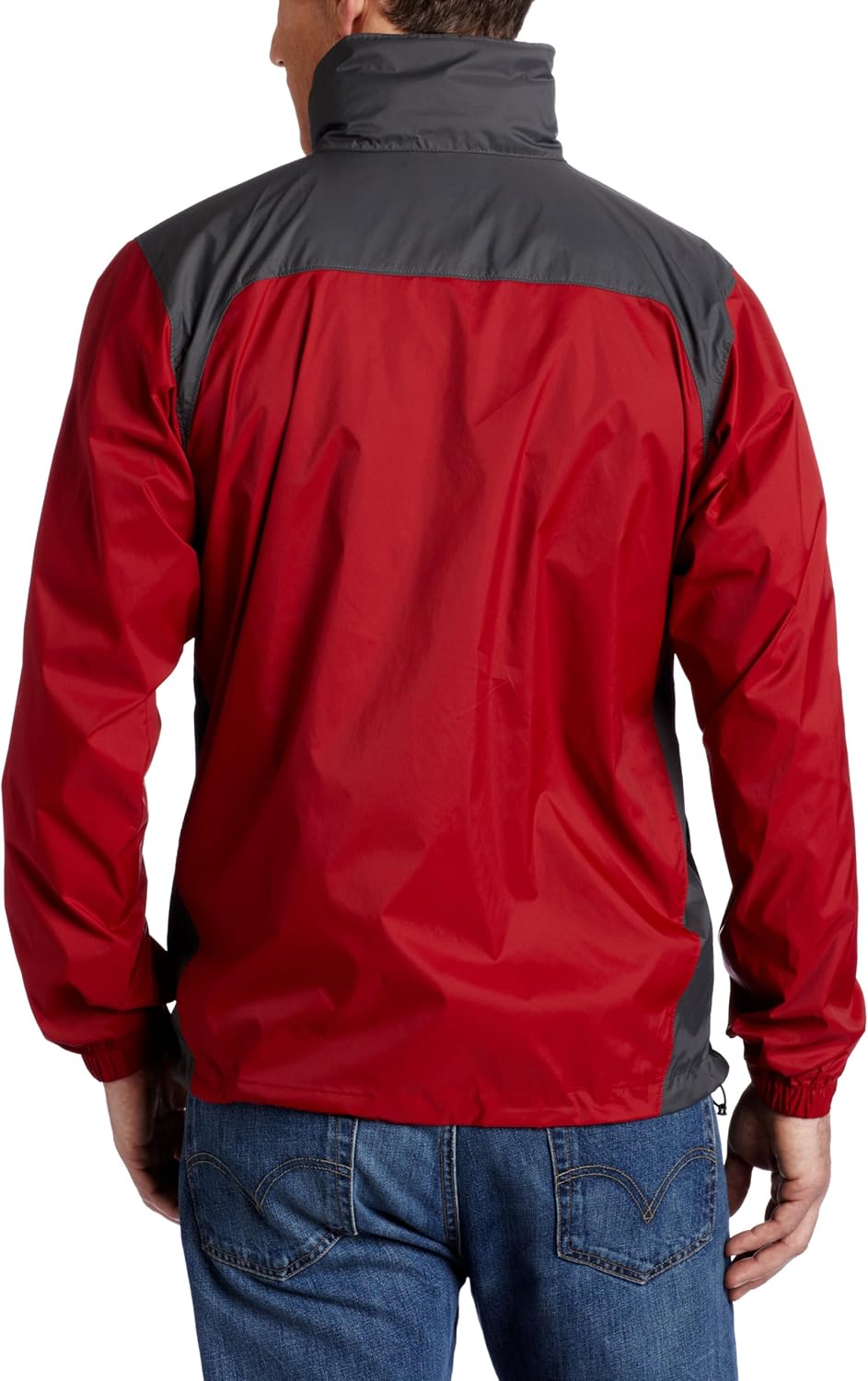 Columbia Men's Tall Glennaker Lake Rain Jacket, Red Velvet/Grill, Large/Tall