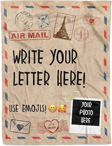 Manta personalizada de forro polar, regalo de amor personalizado para mi hija, hijo de mamá, manta personalizada para esposo, esposa, carta escrita