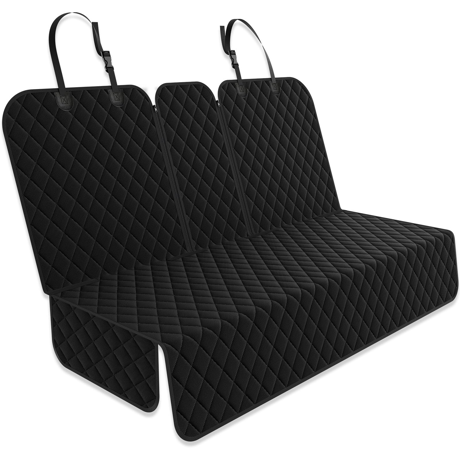 Yonktoo Coprisedile per auto per cani per sedile posteriore, copertura per sedile auto 60/40 diviso per piccole auto, SUV, camion - XL - 154,9 cm W